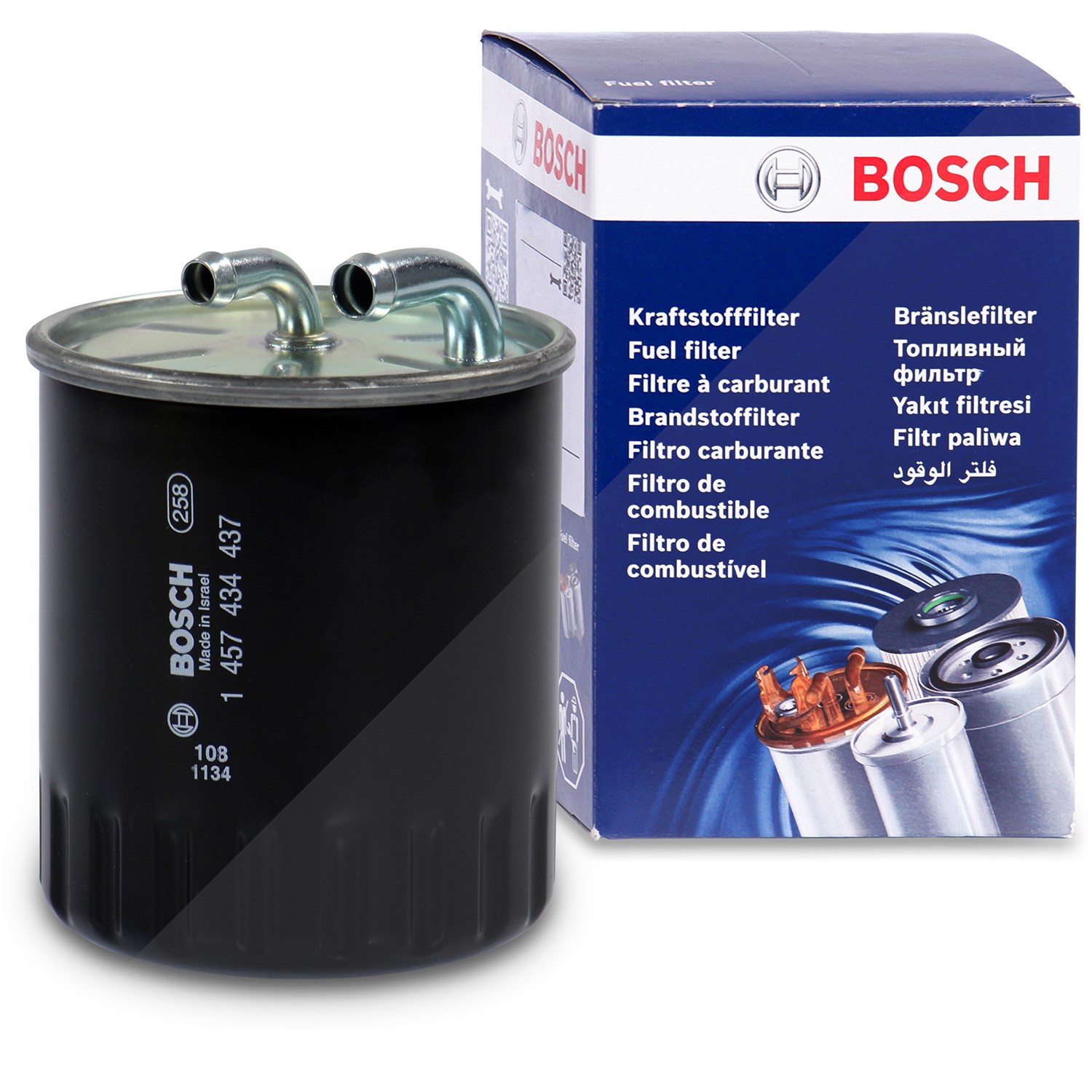 Bosch Kraftstofffilter [Hersteller-Nr. 1457434437] für Smart, Mercedes-Benz, Mitsubishi, Chrysler