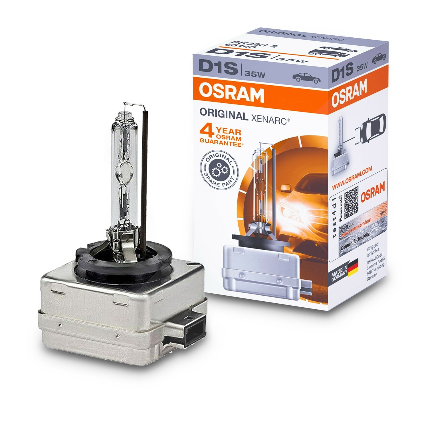 Osram D1S XENARC ORIGINAL Faltschachtel [Hersteller-Nr. 66140] für Kia, Nissan, VW, Alfa Romeo, Porsche, Dodge, Abarth, Renault, Land Rover, Audi, Ope