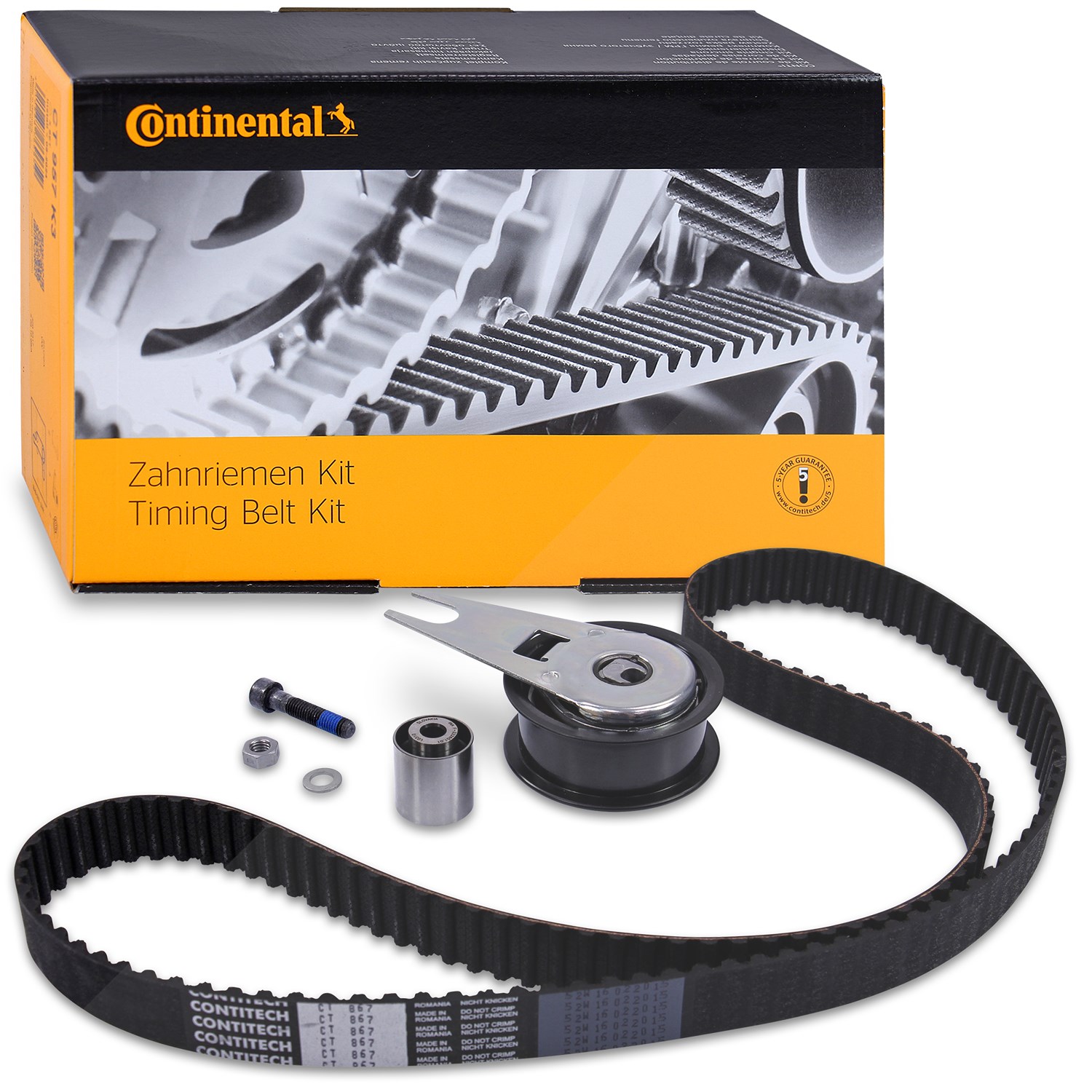 Continental Ctam Zahnriemensatz CONTI SYNCHROBELT® KIT [Hersteller-Nr. CT867K3] für Seat, VW, Audi