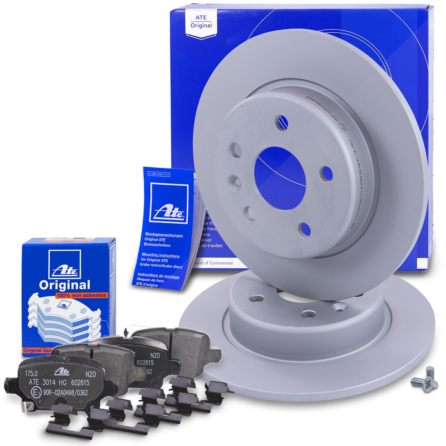Ate Bremsscheiben +Bremsbeläge hinten [Hersteller-Nr. 40513764] für Opel