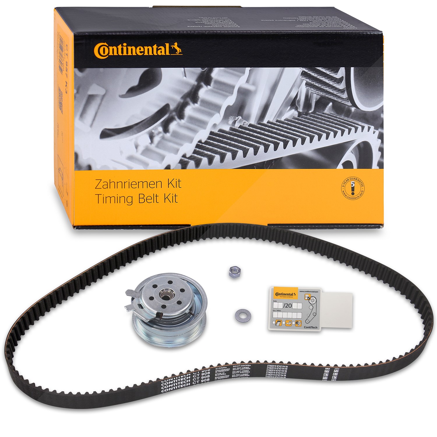 Continental Ctam Zahnriemensatz CONTI SYNCHROBELT® KIT [Hersteller-Nr. CT908K1] für Seat, VW, Skoda, Audi