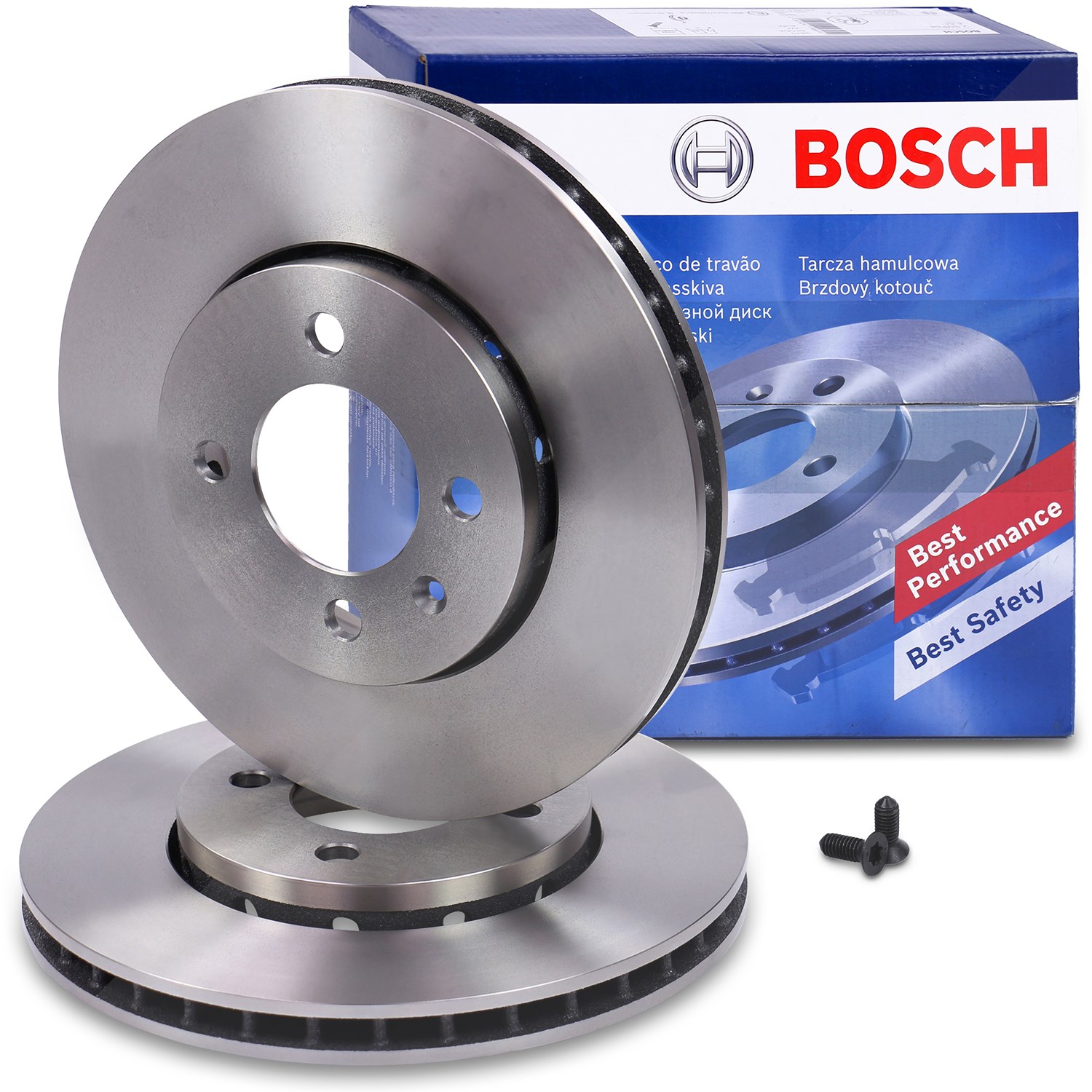 Bosch Bremsscheibe belüftet vorne [Hersteller-Nr. 0986479776] für VW, Seat, Skoda