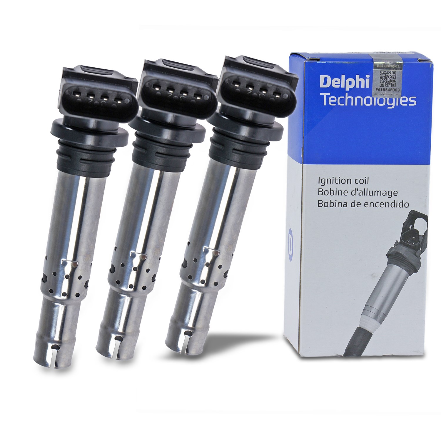 Delphi 3x Zündspule [Hersteller-Nr. 40511378] für VW, Skoda, Seat