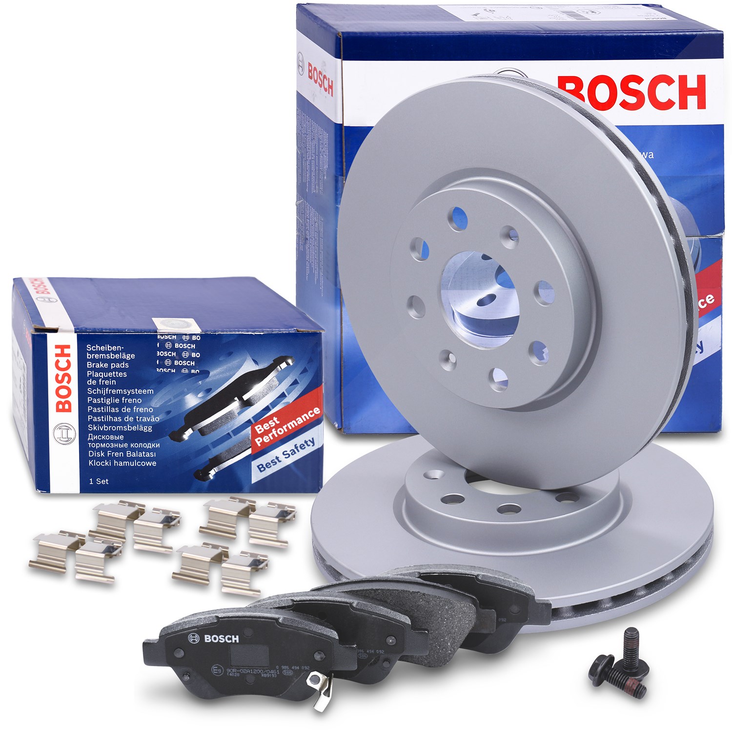 Bosch Bremsscheiben +Bremsbeläge vorne [Hersteller-Nr. 40513771] für Opel