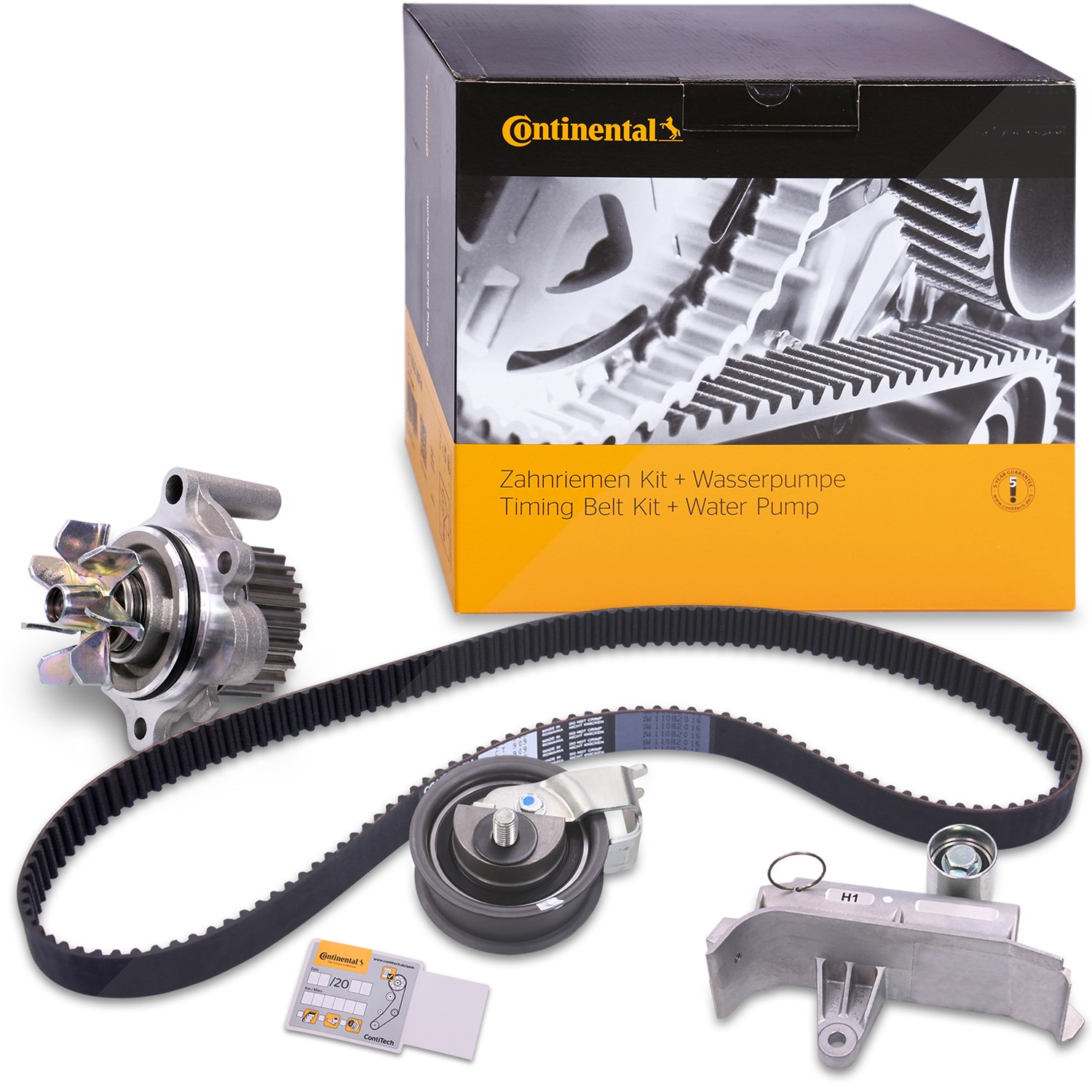 Continental Ctam Wasserpumpe + Zahnriemensatz [Hersteller-Nr. CT909WP4] für Audi, VW, Skoda, Seat