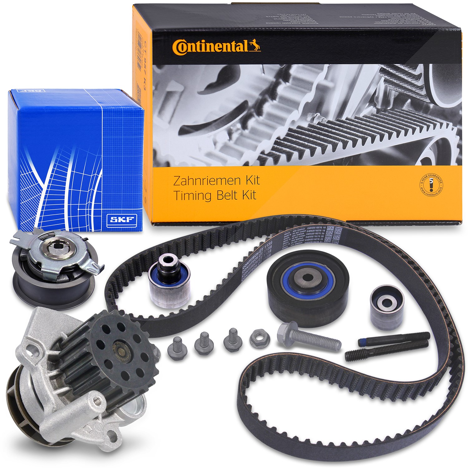 Continental Ctam Satz CONTITECH Zahnriemen +SKF Wasserpumpe [Hersteller-Nr. 34005522] für Audi, Skoda, Seat, VW