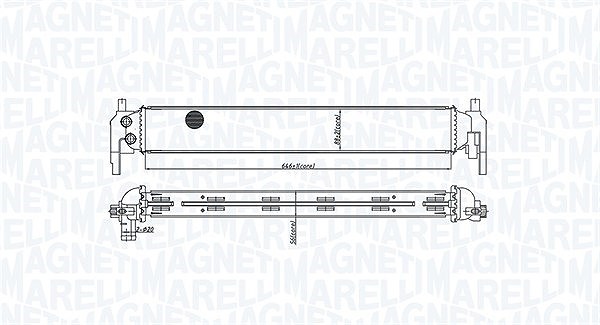Magneti Marelli Kühler, Motorkühlung [Hersteller-Nr. 350213166800] für Seat, Skoda, VW, Audi