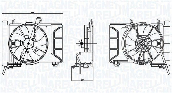 Magneti Marelli Lüfter, Motorkühlung [Hersteller-Nr. 069422769010] für Toyota
