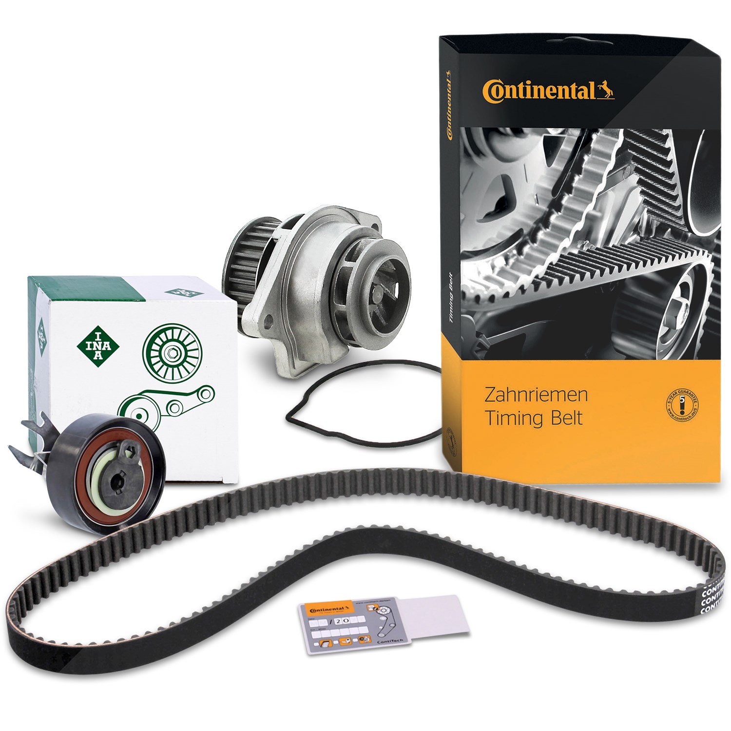Continental Ctam Satz CONTITECH Zahnriemen + BP Wasserpumpe [Hersteller-Nr. 34005550] für VW, Seat
