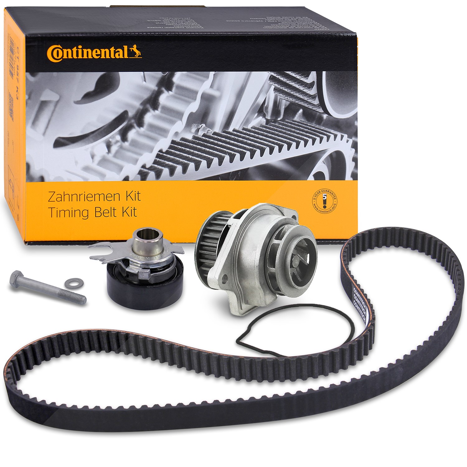 Continental Ctam Satz CONTITECH Zahnriemen + BP Wasserpumpe [Hersteller-Nr. 34005562] für Seat, VW
