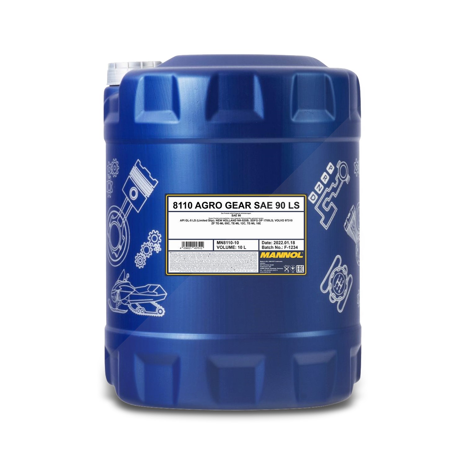 Mannol 10 L 8110 AGRO GEAR SAE 90 LS Getriebeöl [Hersteller-Nr. MN8110-10]