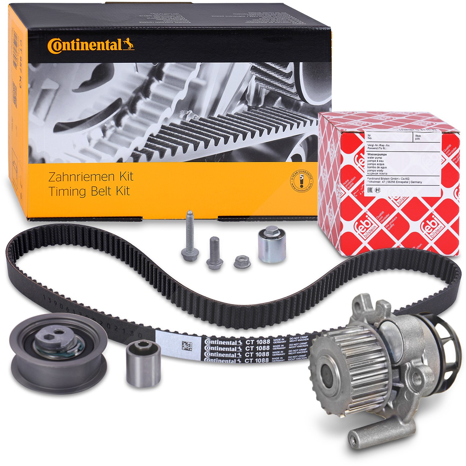 Continental Ctam Zahnriemensatz + Wasserpumpe [Hersteller-Nr. 10790082] für VW, Seat, Skoda, Audi