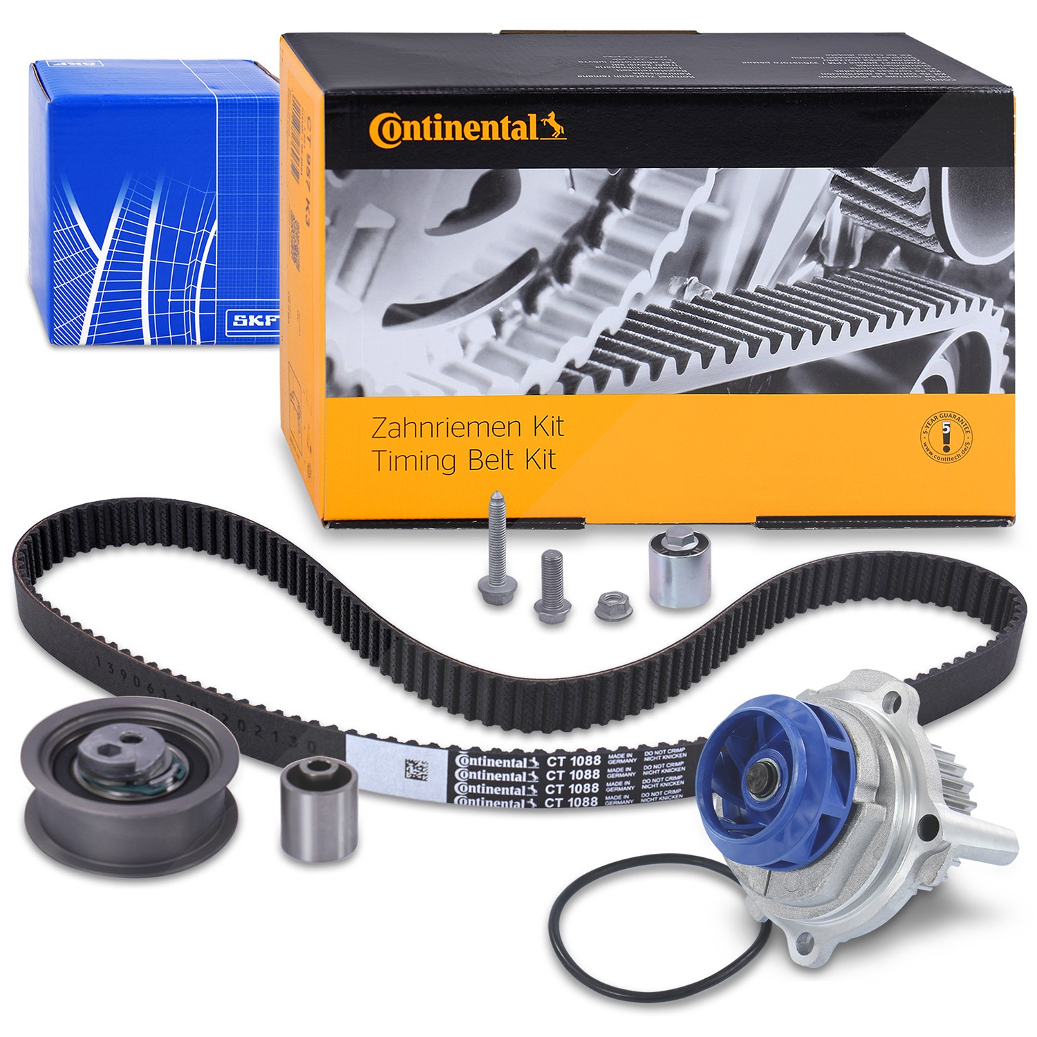 Continental Ctam Satz CONTITECH Zahnriemen +SKF Wapu [Hersteller-Nr. 34005494] für VW, Seat, Audi, Skoda