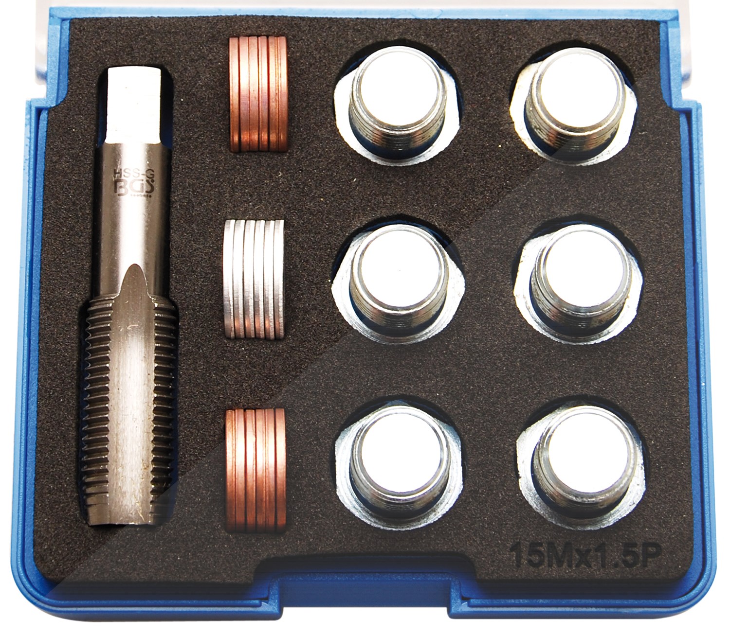 Bgs Reparatursatz für Öl-Ablass-Gewinde - M15 x 1,5 mm [Hersteller-Nr. 157]