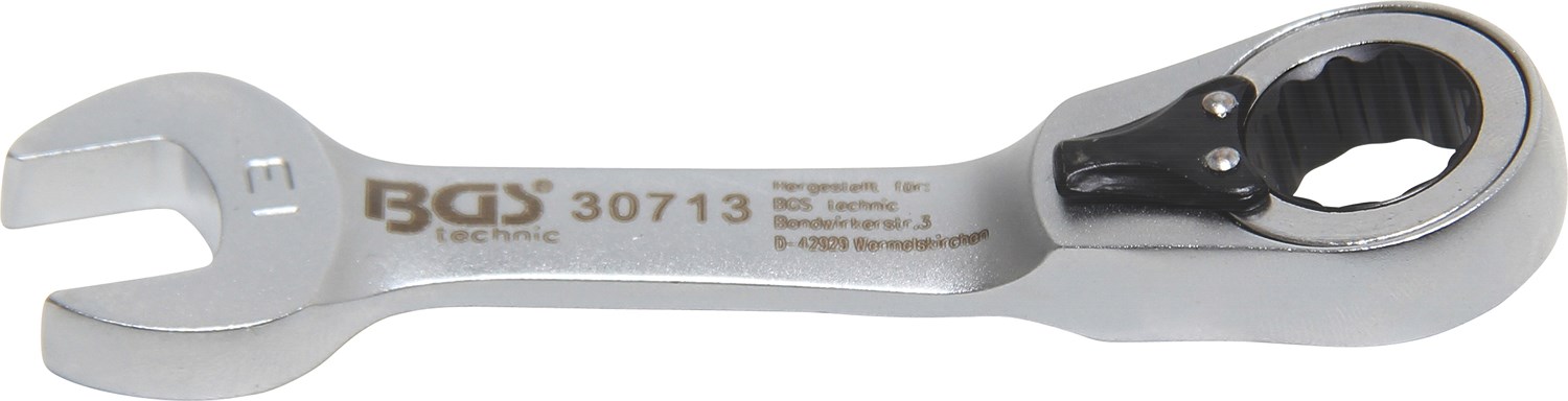 Bgs Ratschenring-Maulschlüssel - kurz - umschaltbar - SW 13 mm [Hersteller-Nr. 30713]
