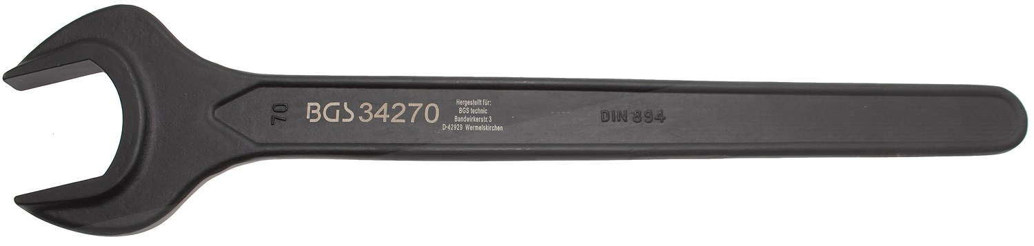 Bgs Einmaulschlüssel - DIN 894 - SW 70 mm [Hersteller-Nr. 34270]