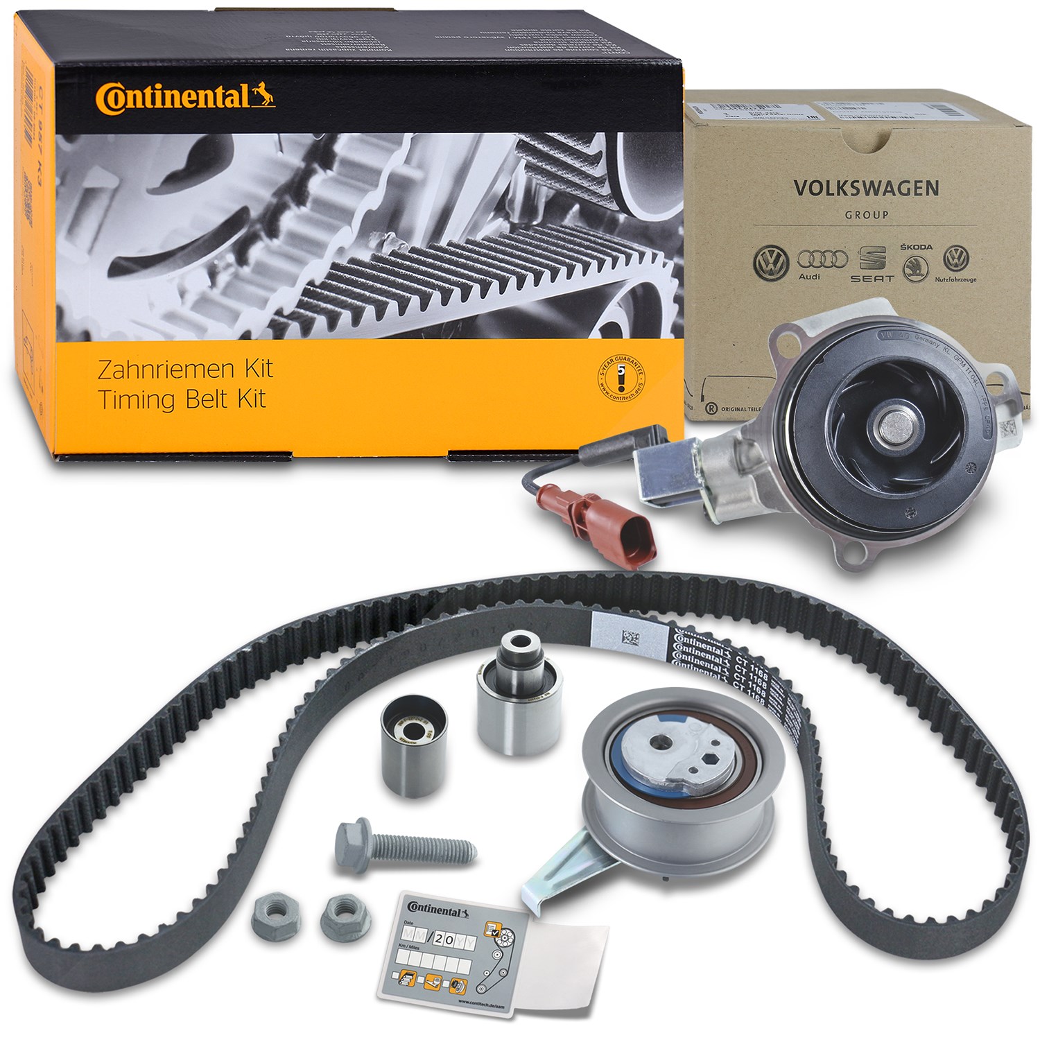 Continental Ctam Zahnriemensatz + Wasserpumpe [Hersteller-Nr. 40372354] für Seat, Skoda, VW, Audi