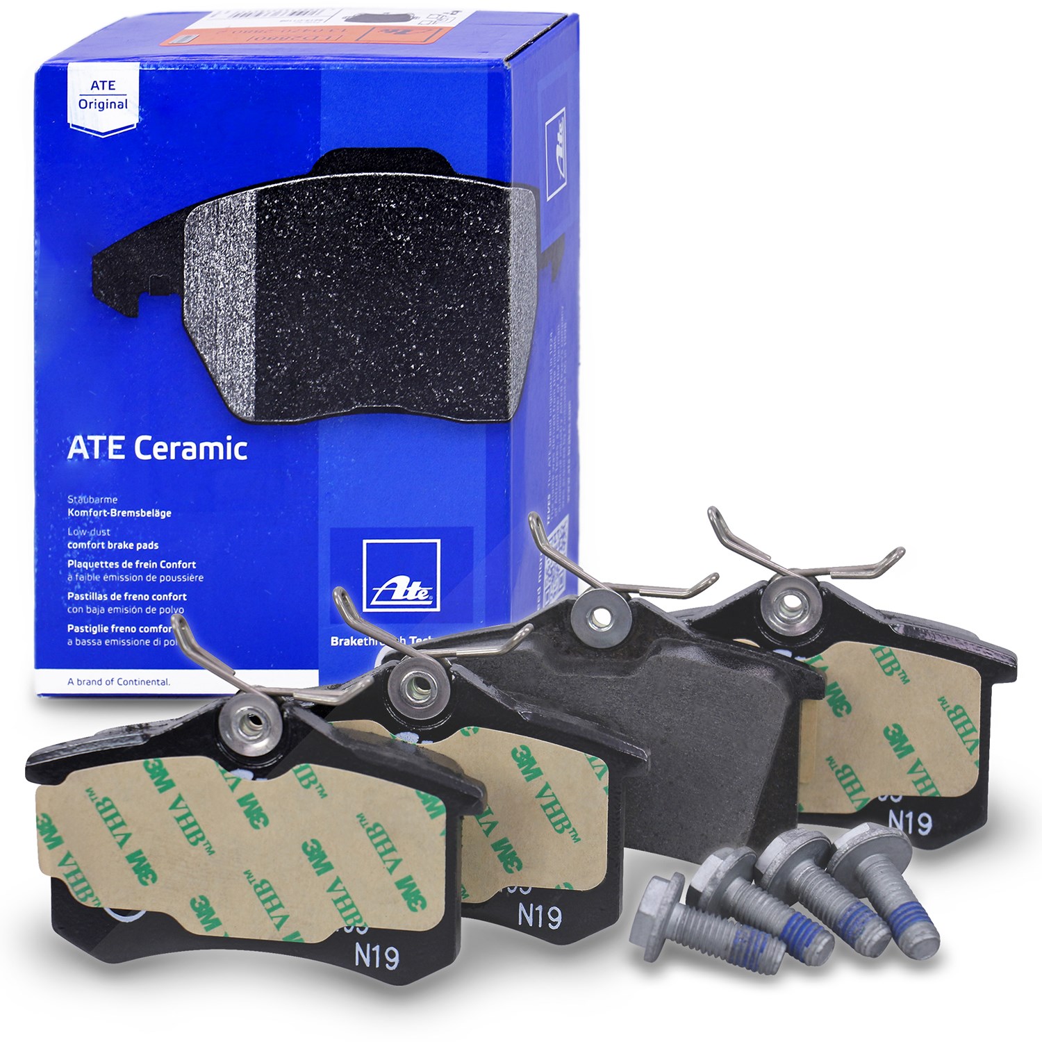 Ate CERAMIC Bremsbelagsatz hinten [Hersteller-Nr. 13.0470-2820.2] für Skoda, Audi, Peugeot, Citroën, VW, Seat