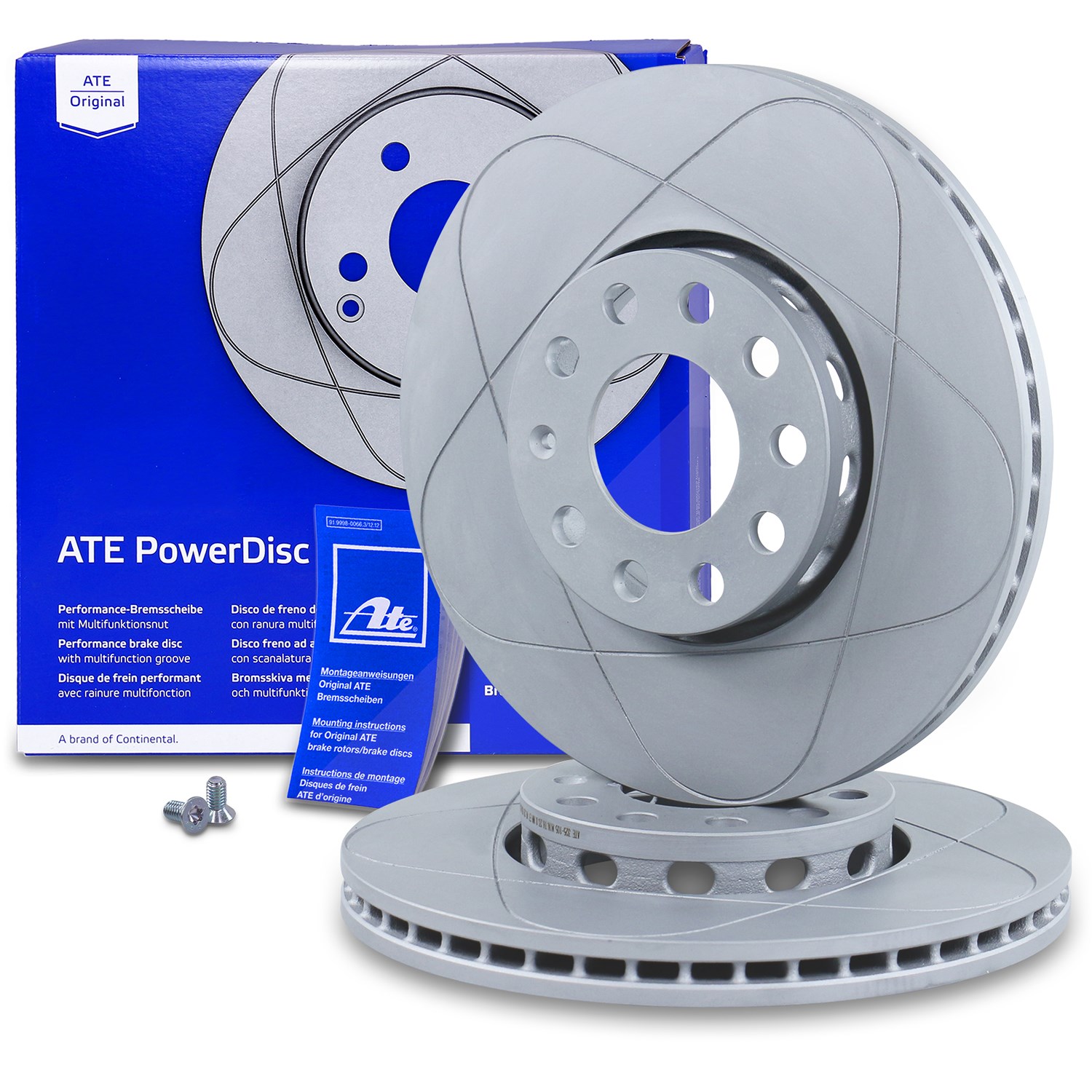 Ate POWERDISC Bremsscheibe belüftet vorne [Hersteller-Nr. 24.0325-0105.1] für Skoda, Audi, Seat