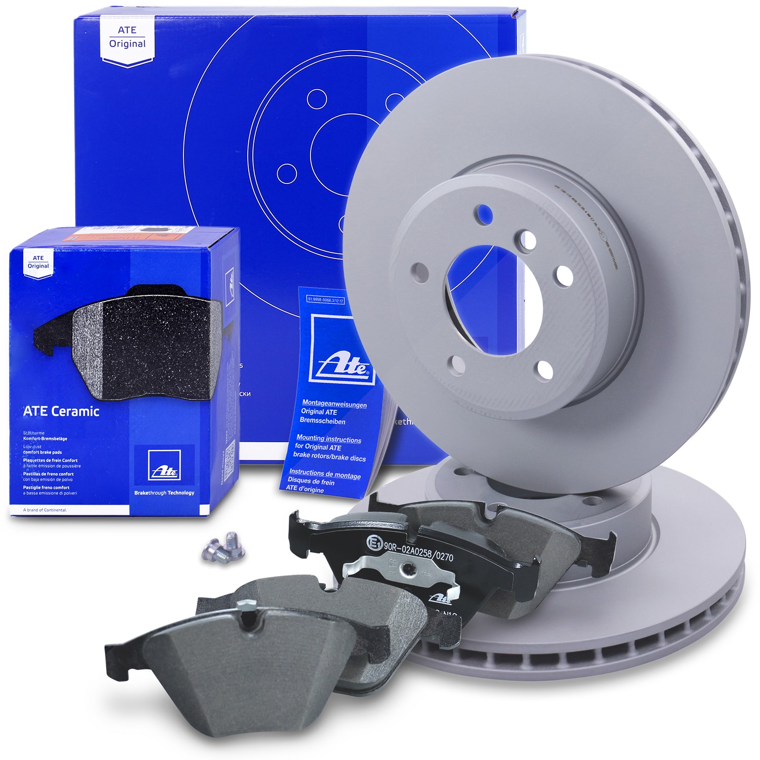Ate Bremsscheiben+Ceramic Beläge Vorne Belüftet [Hersteller-Nr. 10698299] für BMW