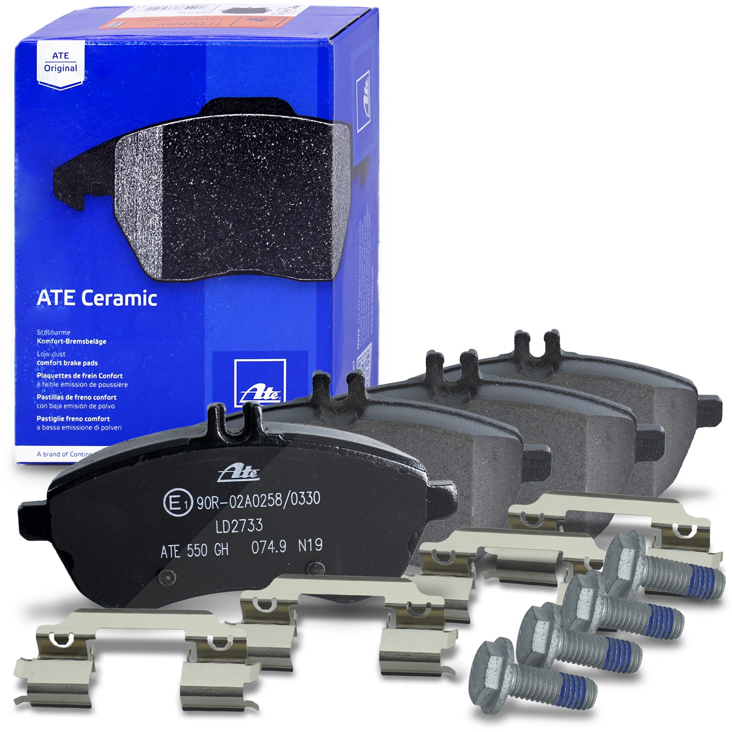 Ate CERAMIC Bremsbelagsatz vorne [Hersteller-Nr. 13.0470-2733.2] für Mercedes-Benz