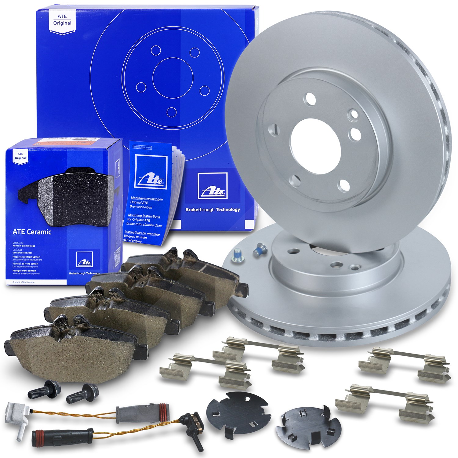 Ate Bremsscheiben+Ceramic mit VWK Vorne Belüftet [Hersteller-Nr. 10696693] für Mercedes-Benz