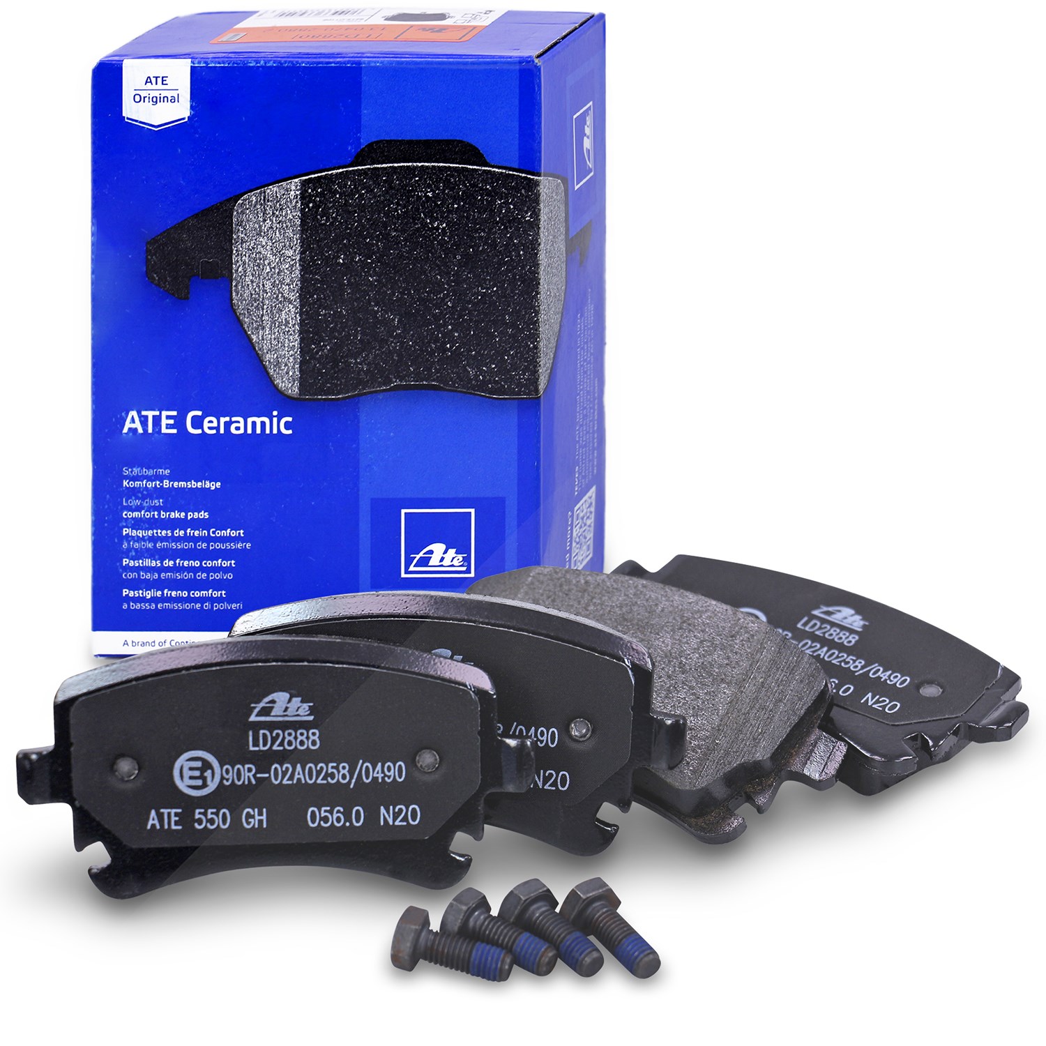 Ate CERAMIC Bremsbelagsatz hinten [Hersteller-Nr. 13.0470-2888.2] für Audi