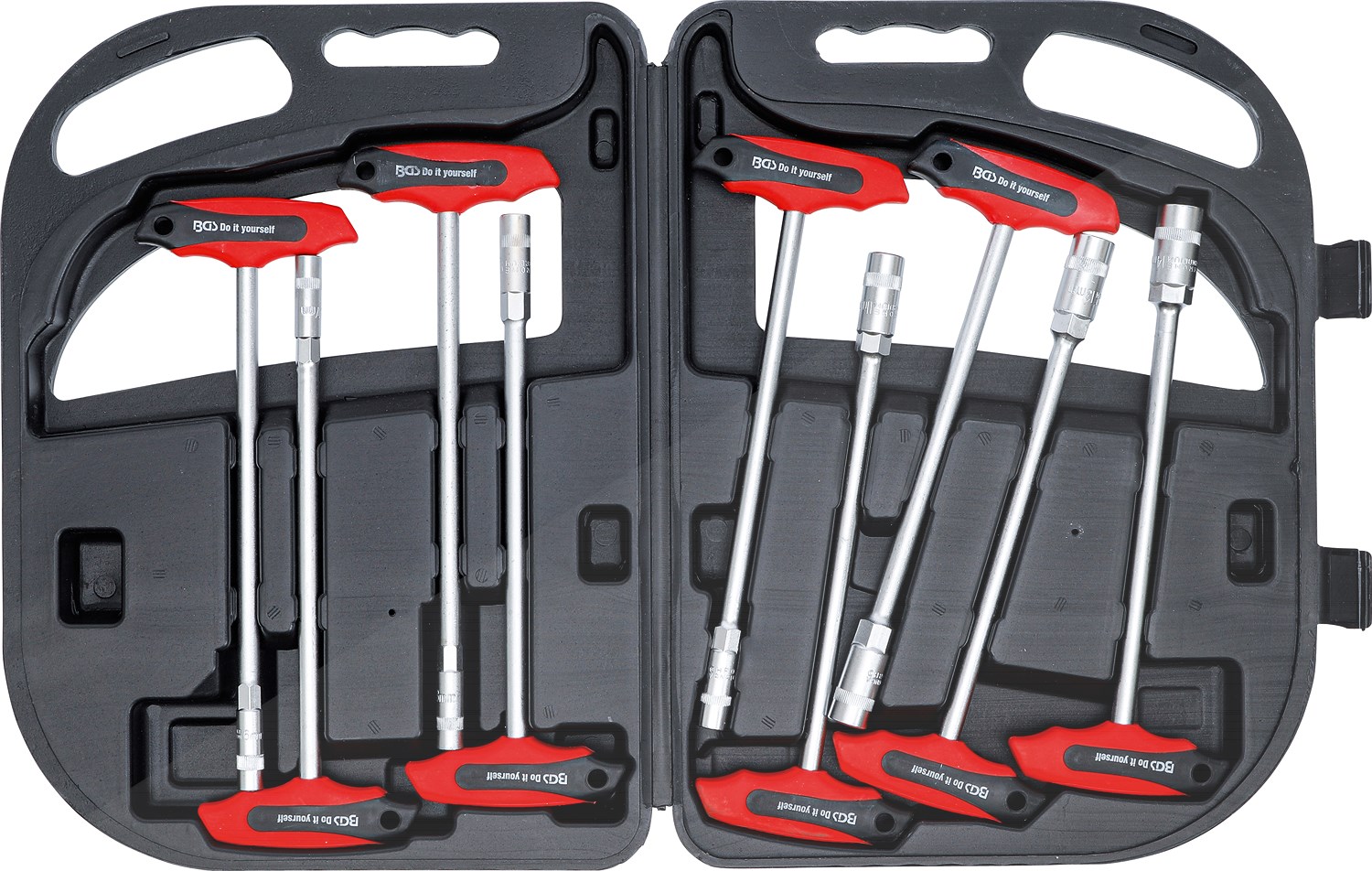 Bgs Do It Yourself Steckschlüssel-Satz mit T-Griff, SW 6 - 14 mm, 9-tlg. [Hersteller-Nr. 7881]