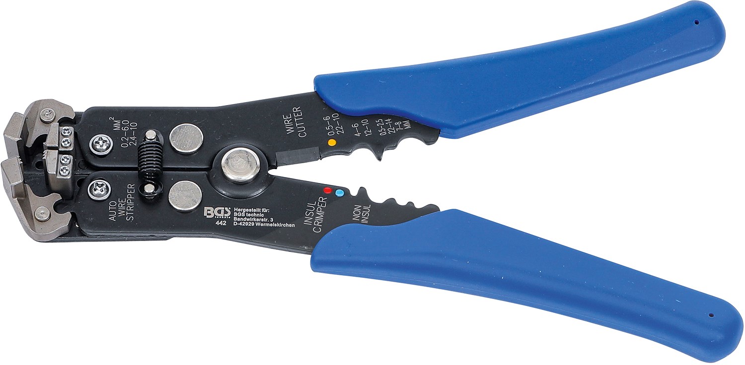 Bgs Automatische Abisolierzange - für Draht-Ø 0,13 - 6 mm² - 210 mm [Hersteller-Nr. 442]