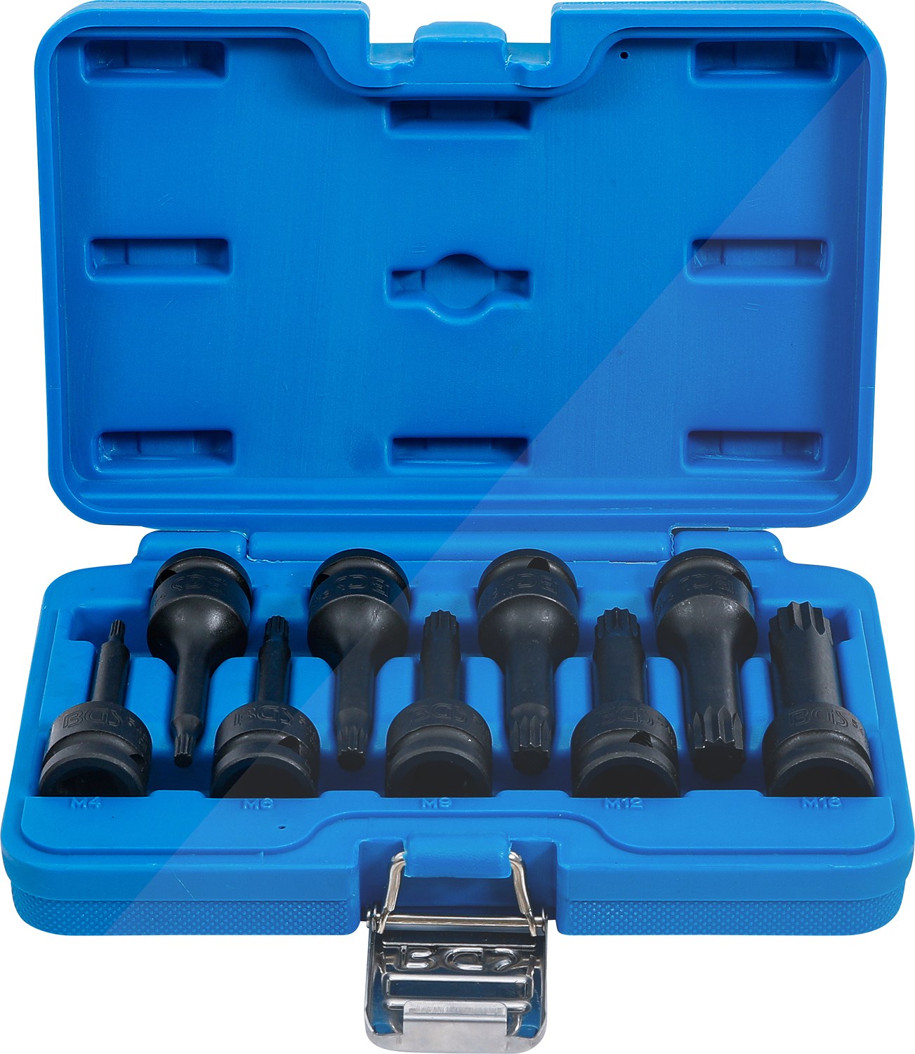 Bgs Kraft-Bit-Einsatz-Satz - 1/2 - Vielzahn (für XZN) M4-M16 9-tlg. [Hersteller-Nr. 5482]