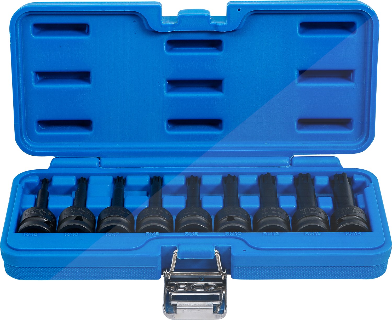 Bgs Kraft-Bit-Einsatz-Satz - 1/2 - Keil-Profil für Ribe M5-M14 9-tlg [Hersteller-Nr. 5483]