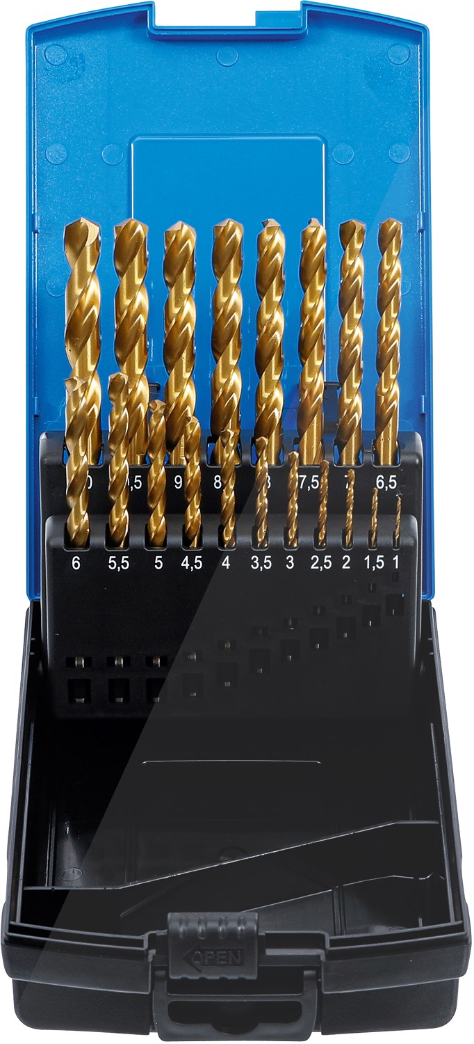 Bgs Spiralbohrer-Satz - HSS-G - titan-nitriert - 1 - 10 mm - 19-tlg. [Hersteller-Nr. 2040]