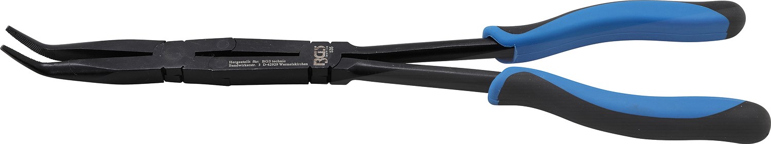 Bgs Doppelgelenk-Zange - abgewinkelte Spitze - 350 mm [Hersteller-Nr. 535]