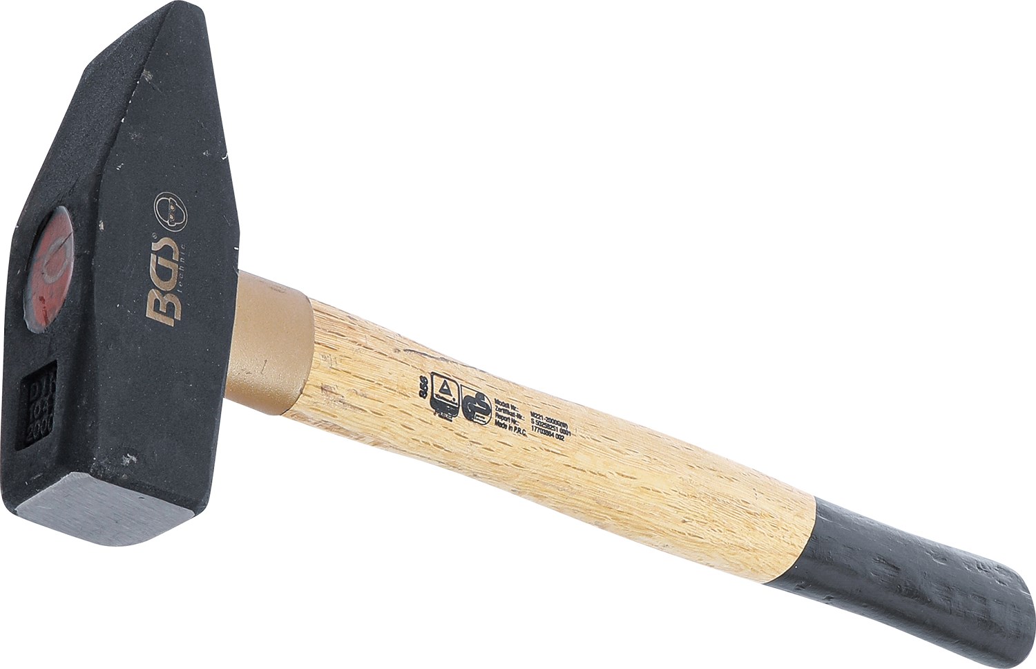 Bgs Schlosserhammer - Holz-Stiel - DIN 1041 - 2000 g [Hersteller-Nr. 858]