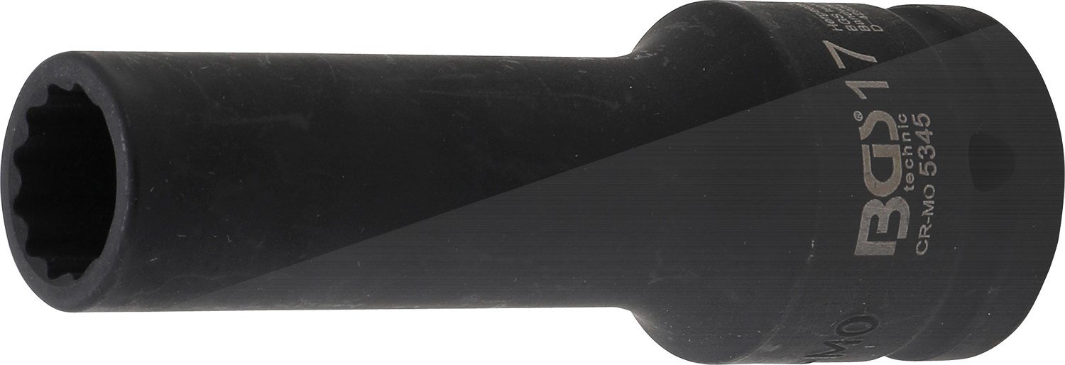 Bgs Kraft-Steckschlüssel-Einsatz Zwölfkant, tief - 3/4 - SW 17 mm [Hersteller-Nr. 5345]