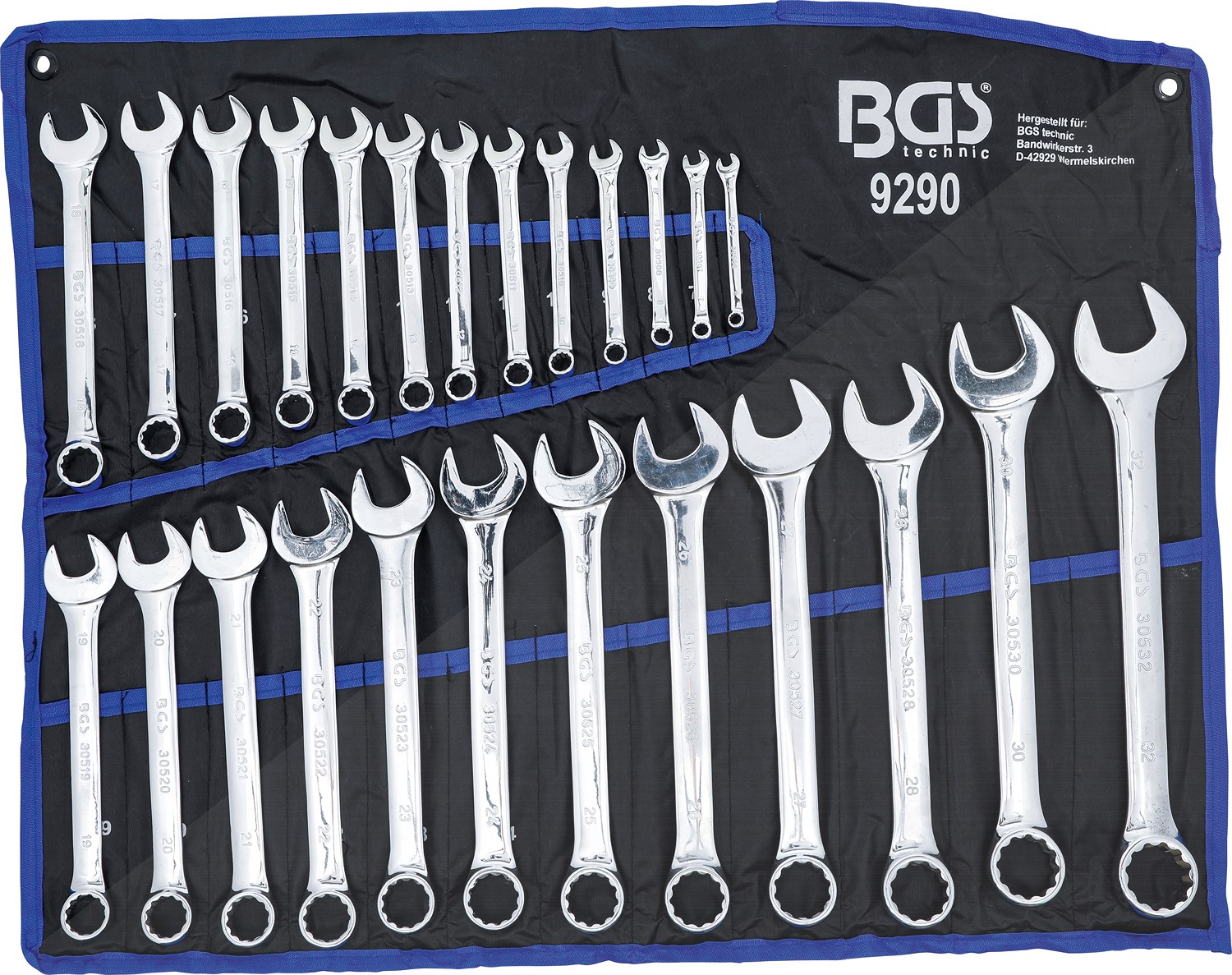 Bgs Maul-Ringschlüssel-Satz - SW 6 - 32 mm - 25-tlg. [Hersteller-Nr. 9290]