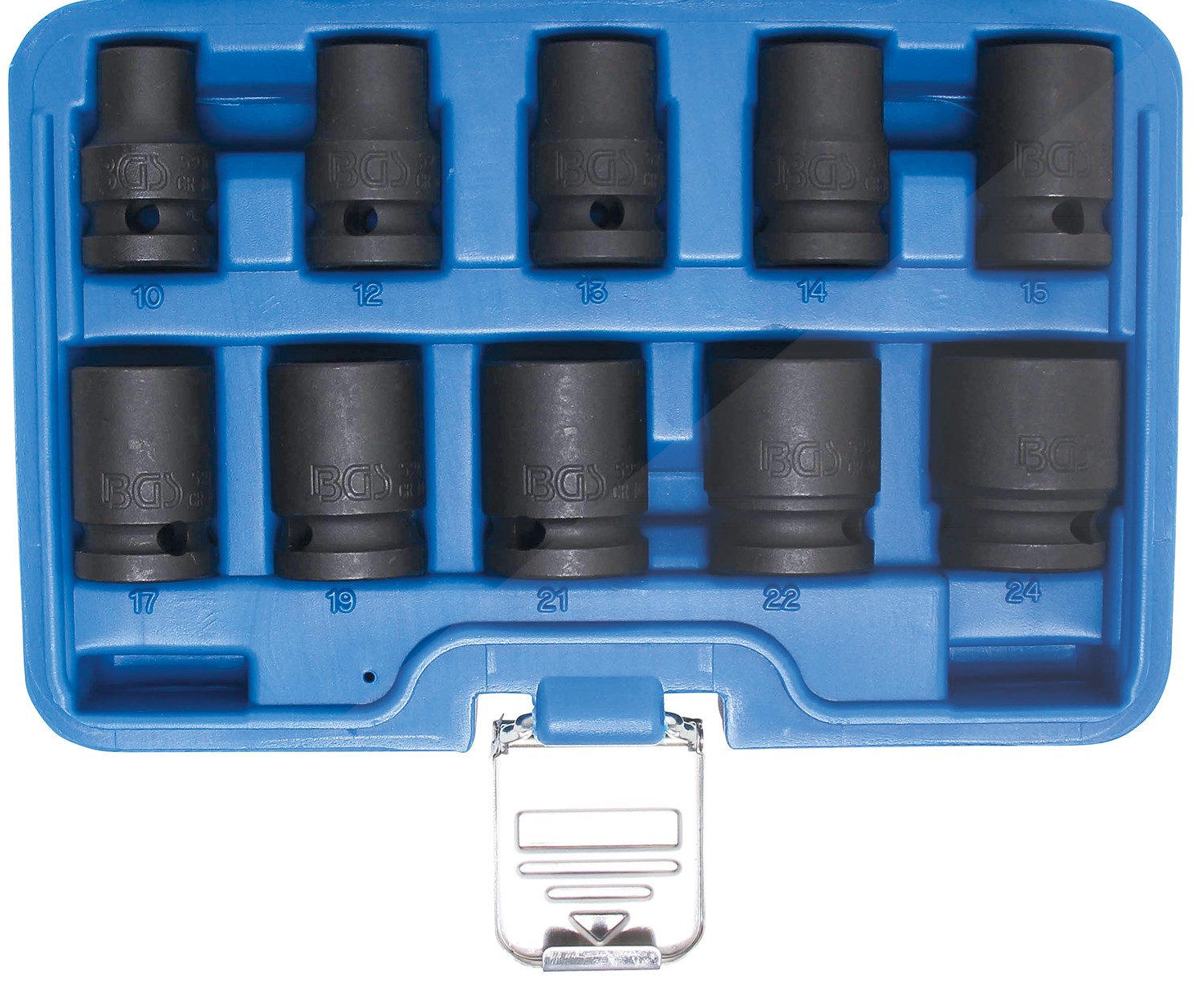 Bgs Kraft-Steckschlüssel-Einsatz-Satz Sechskant - 1/2 - SW 10-24 mm [Hersteller-Nr. 5205]
