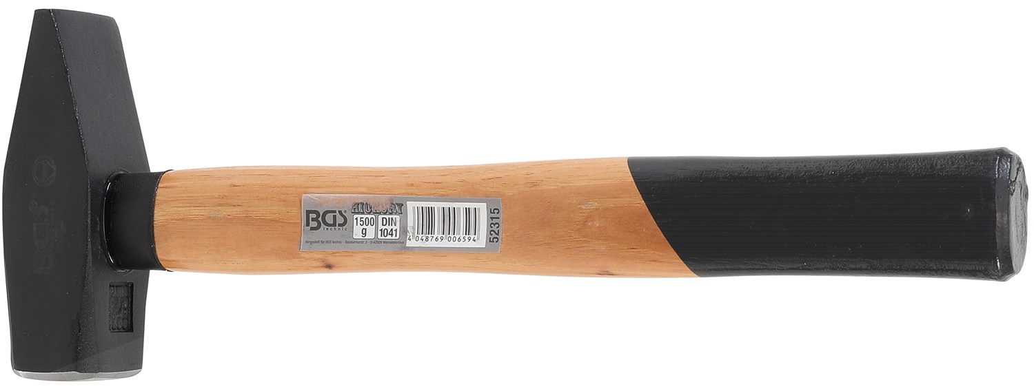 Bgs Schlosserhammer - Hickory-Stiel - DIN 1041 - 1500 g [Hersteller-Nr. 52315]