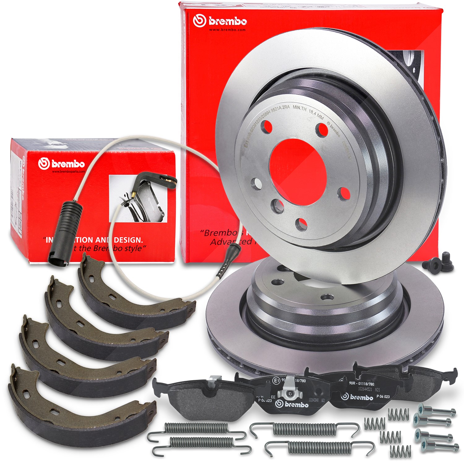 Brembo Bremsscheiben +Beläge +VWK +Handbremse hinten [Hersteller-Nr. 40437059] für BMW
