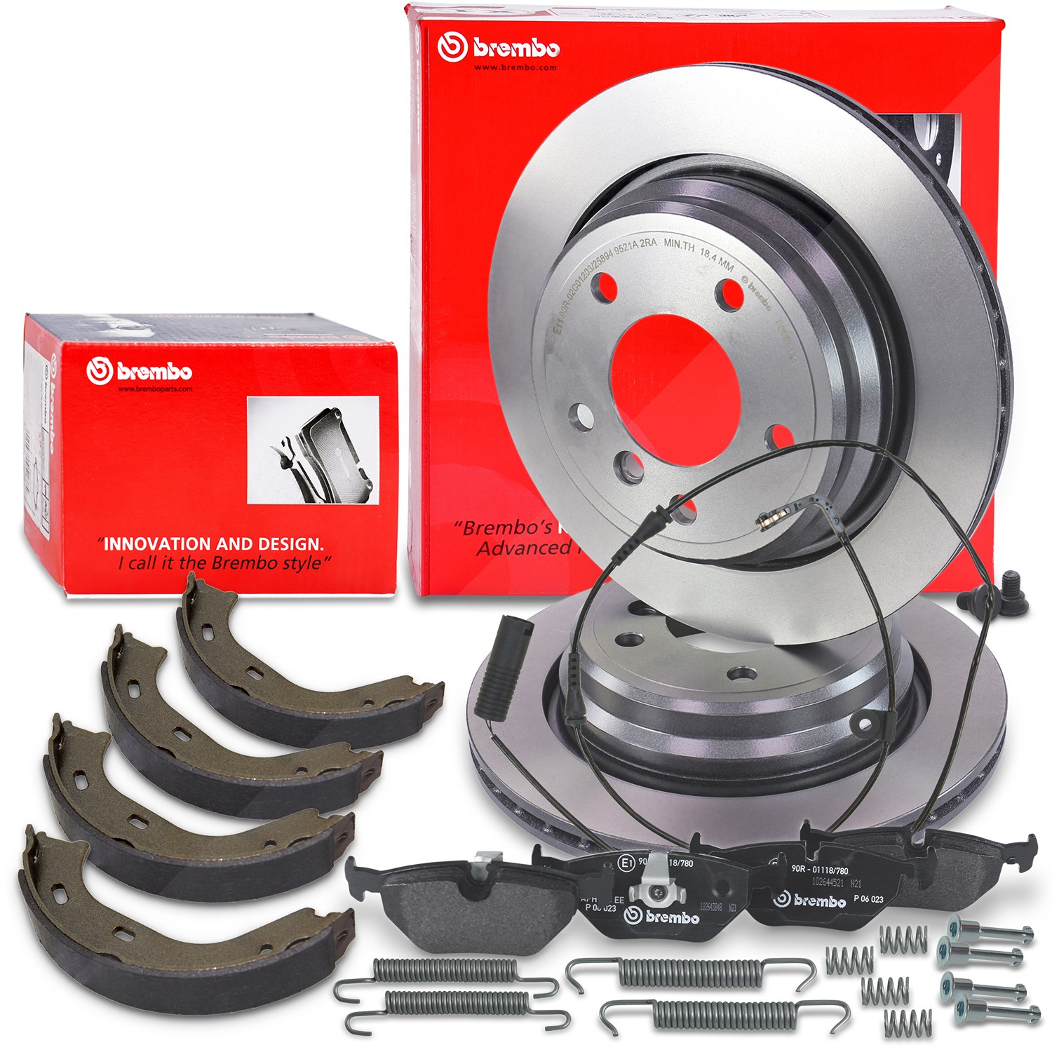 Brembo Bremsscheiben +Beläge +VWK +Handbremse hinten [Hersteller-Nr. 40437060] für BMW