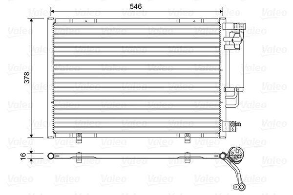 Valeo Kondensator, Klimaanlage [Hersteller-Nr. 822613] für Ford