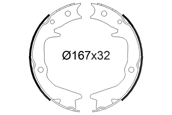 Valeo Bremsbackensatz [Hersteller-Nr. 564248] für Chrysler, Hyundai, Mitsubishi, Subaru