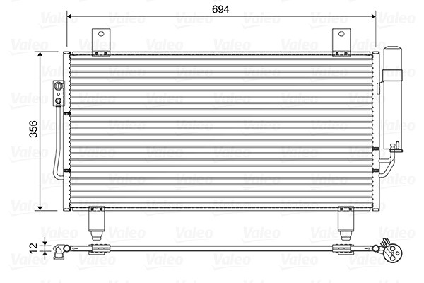 Valeo Kondensator, Klimaanlage [Hersteller-Nr. 822599] für Mitsubishi