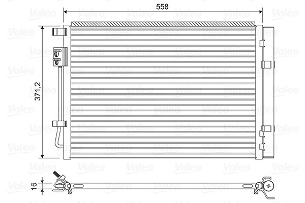 Valeo Kondensator, Klimaanlage [Hersteller-Nr. 822597] für Hyundai