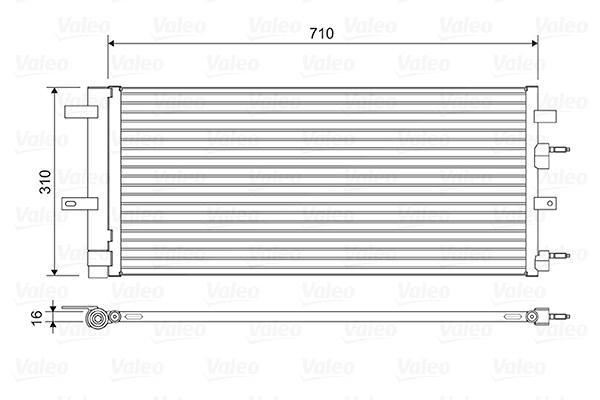 Valeo Kondensator, Klimaanlage [Hersteller-Nr. 822618] für Ford, Ford Usa
