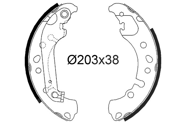 Valeo Bremsbackensatz [Hersteller-Nr. 564295] für Ford