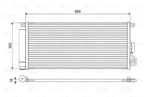 Valeo Kondensator, Klimaanlage [Hersteller-Nr. 822592] für Opel, Vauxhall, Chevrolet