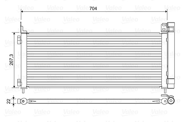 Valeo Kondensator, Klimaanlage [Hersteller-Nr. 822619] für Toyota