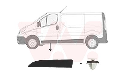 Van Wezel Zier-/Schutzleiste, Tür [Hersteller-Nr. 4396421] für Opel, Nissan, Fiat, Renault