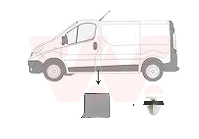 Van Wezel Zier-/Schutzleiste, Seitenwand [Hersteller-Nr. 4396403] für Nissan, Opel, Fiat, Renault